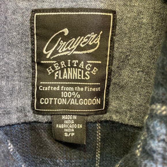Grayers charcoal blue flannel - Picture 5 of 8